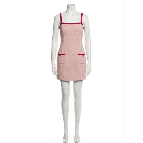 AMANDA UPRICHARD Dresses & Skirts - NEW AMANDA UPRICHARD windsor tweed picket mini dress in light pink/pink